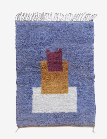 Beni Mrirt Contemporary Small Moroccan Rug 5.1 x 3.7 ft / 155 x 113 cm - Surcoma