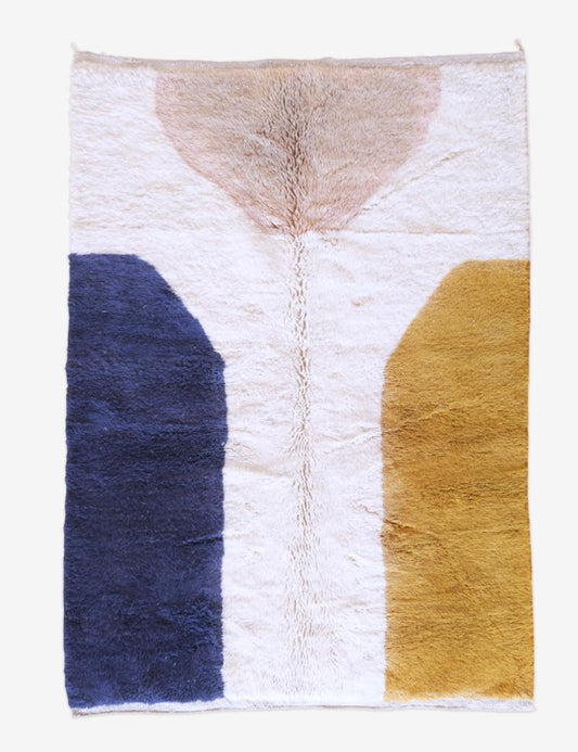 Beni Mrirt Moroccan Contemporary Wool Rug – 7.9 x 5.6 ft (242 x 171 cm) Handmade

