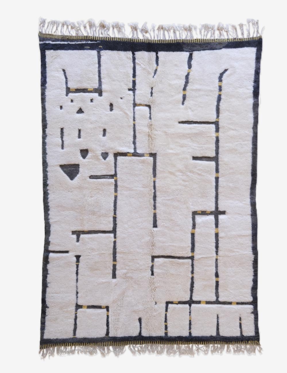 Beni Mrirt Moroccan Luxurious Plush Wool Rug – 10.3 x 7.2 ft (314 x 220 cm) Handmade

