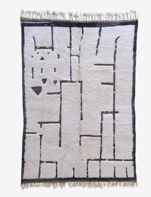 Beni Mrirt Moroccan Luxurious Plush Wool Rug – 10.3 x 7.2 ft (314 x 220 cm) Handmade

