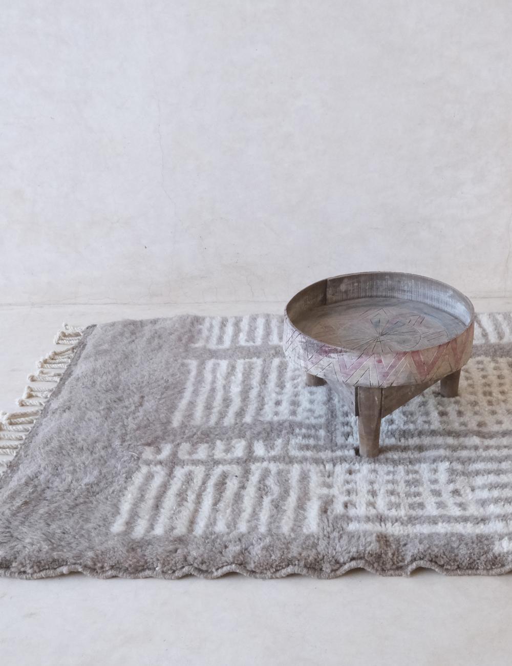 Beni Mrirt Moroccan Luxury Shag Wool Rug – 4.9 x 3.6 ft (149 x 110 cm) Handmade

