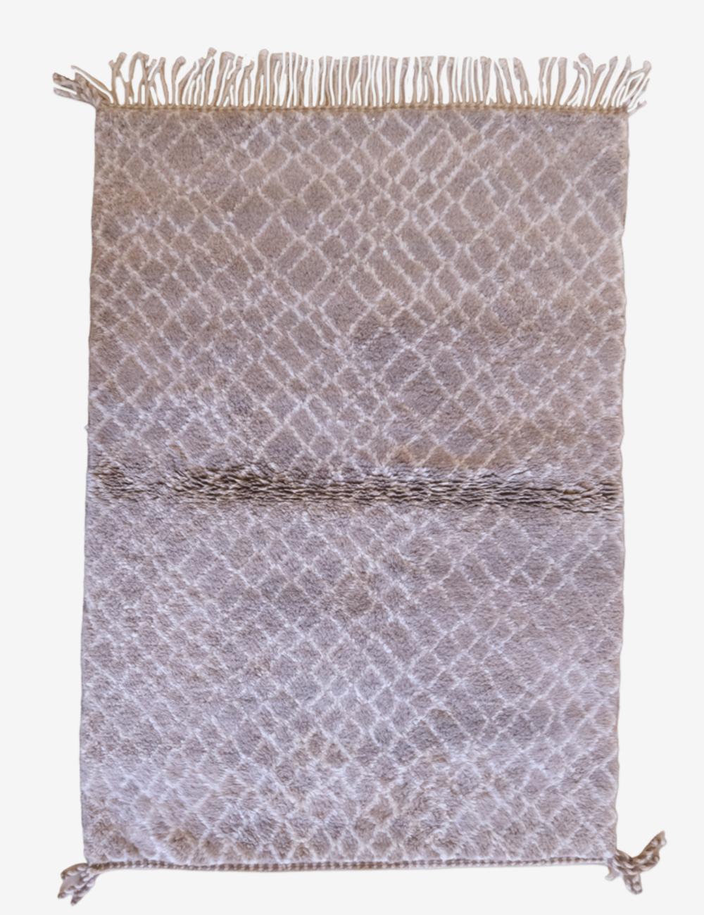 Moroccan Mrirt Rug With Diamond Lattice Pattern
