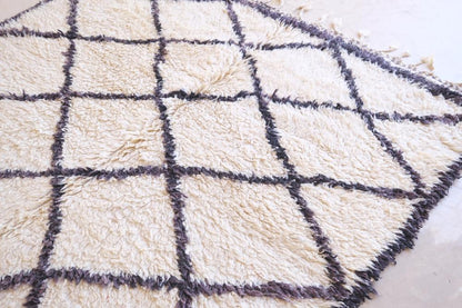 Morocan Beni Ourain Wool Rug 9.2 x 5.2 ft / 280 x 161 cm - Surcoma