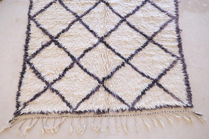 Morocan Beni Ourain Wool Rug 9.2 x 5.2 ft / 280 x 161 cm - Surcoma