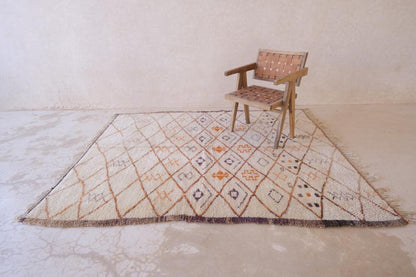 Beni Ourain Rug 7.7 x 6.2 ft / 234 x 190 cm - Surcoma
