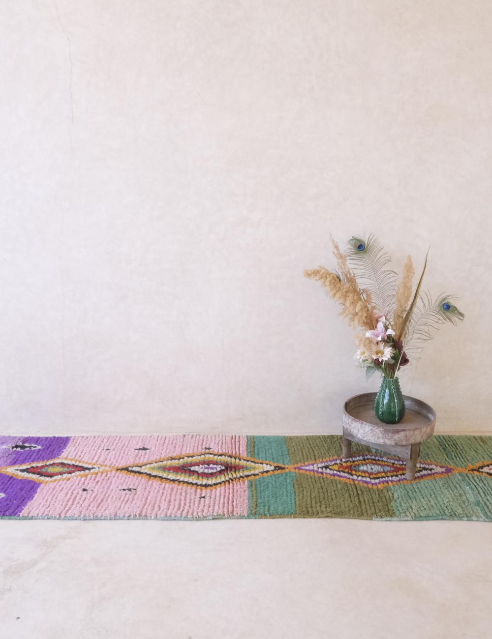 Berber Carpet Runner 12.5 x 2.4 ft / 380 x 74 cm