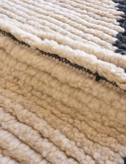 Black and Gray Berber Carpet 9.5 x 2.9 ft / 290 x 89 cm - Surcoma