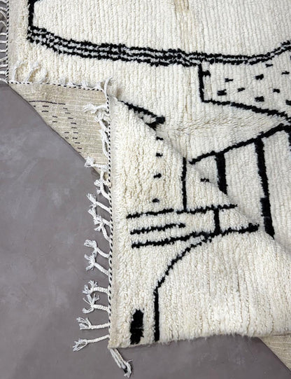 Handmade Moroccan Abstract Wool Rug
