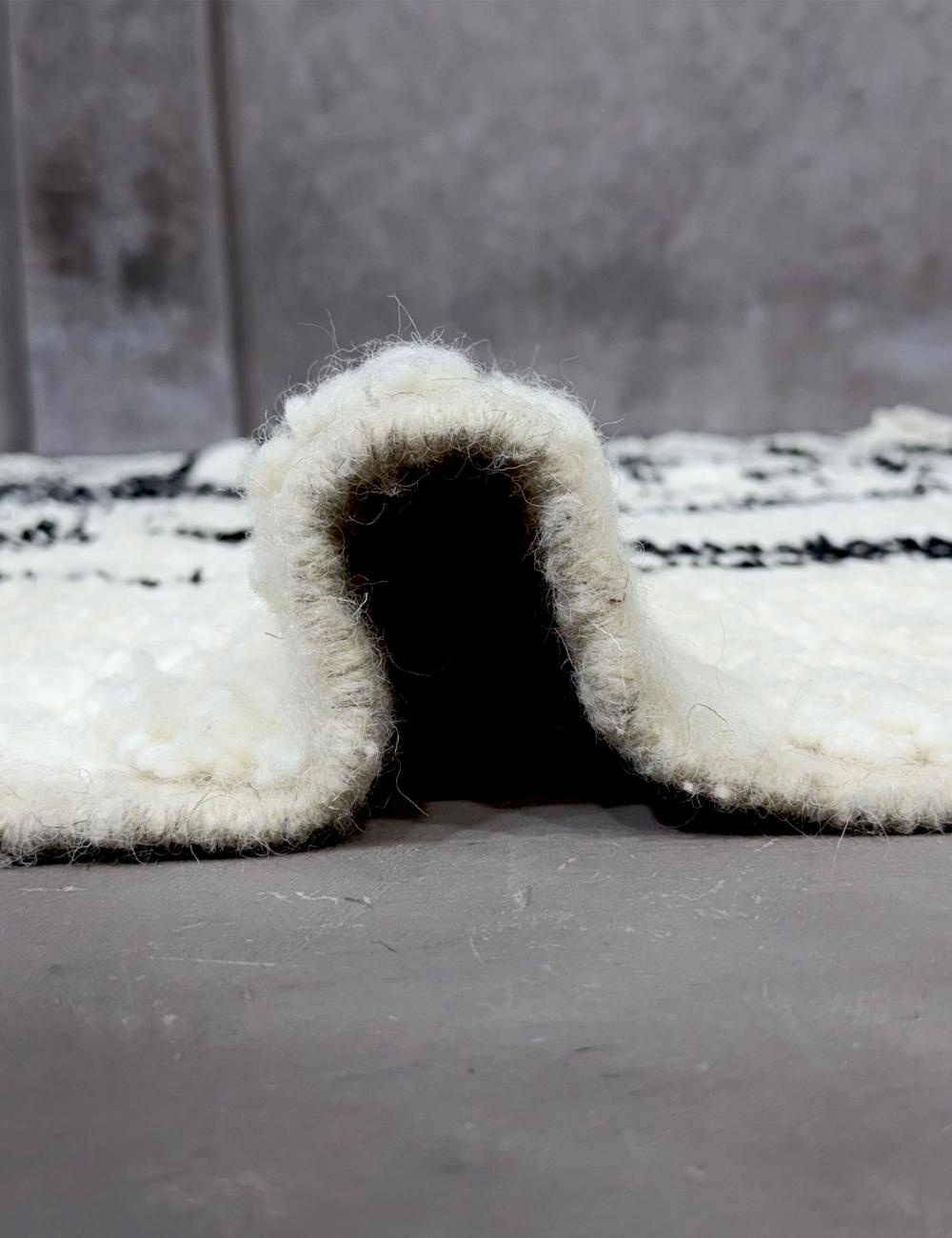 Handmade Moroccan Abstract Wool Rug