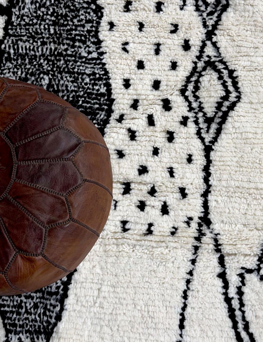 Handmade Moroccan Abstract Wool Rug