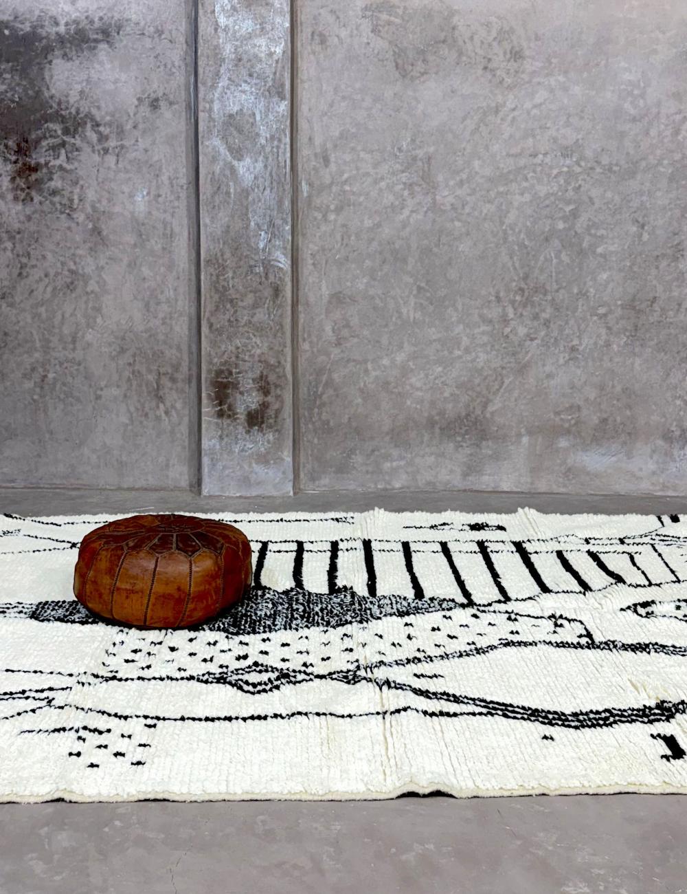 Handmade Moroccan Abstract Wool Rug