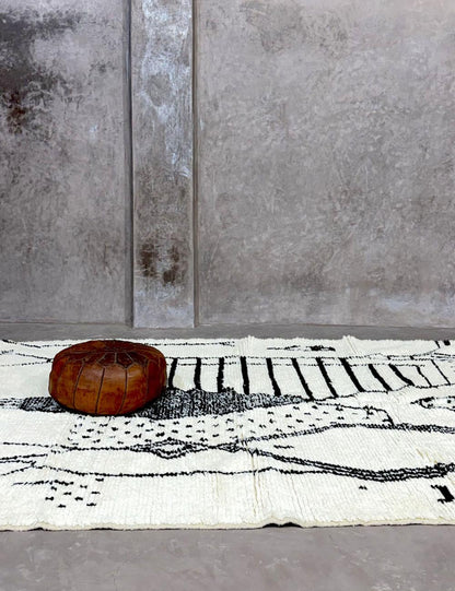 Handmade Moroccan Abstract Wool Rug