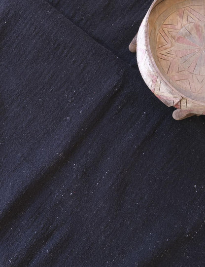 Black Flatwoven Moroccan Rug 10 x 7 ft / 305 x 215 cm - Surcoma