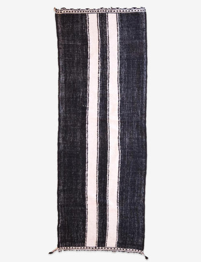 Black and White Custom Moroccan Kilim Rug - Forma 31