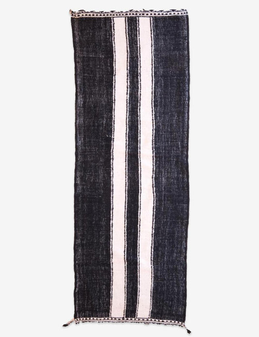 Black and White Custom Moroccan Kilim Rug - Forma 31