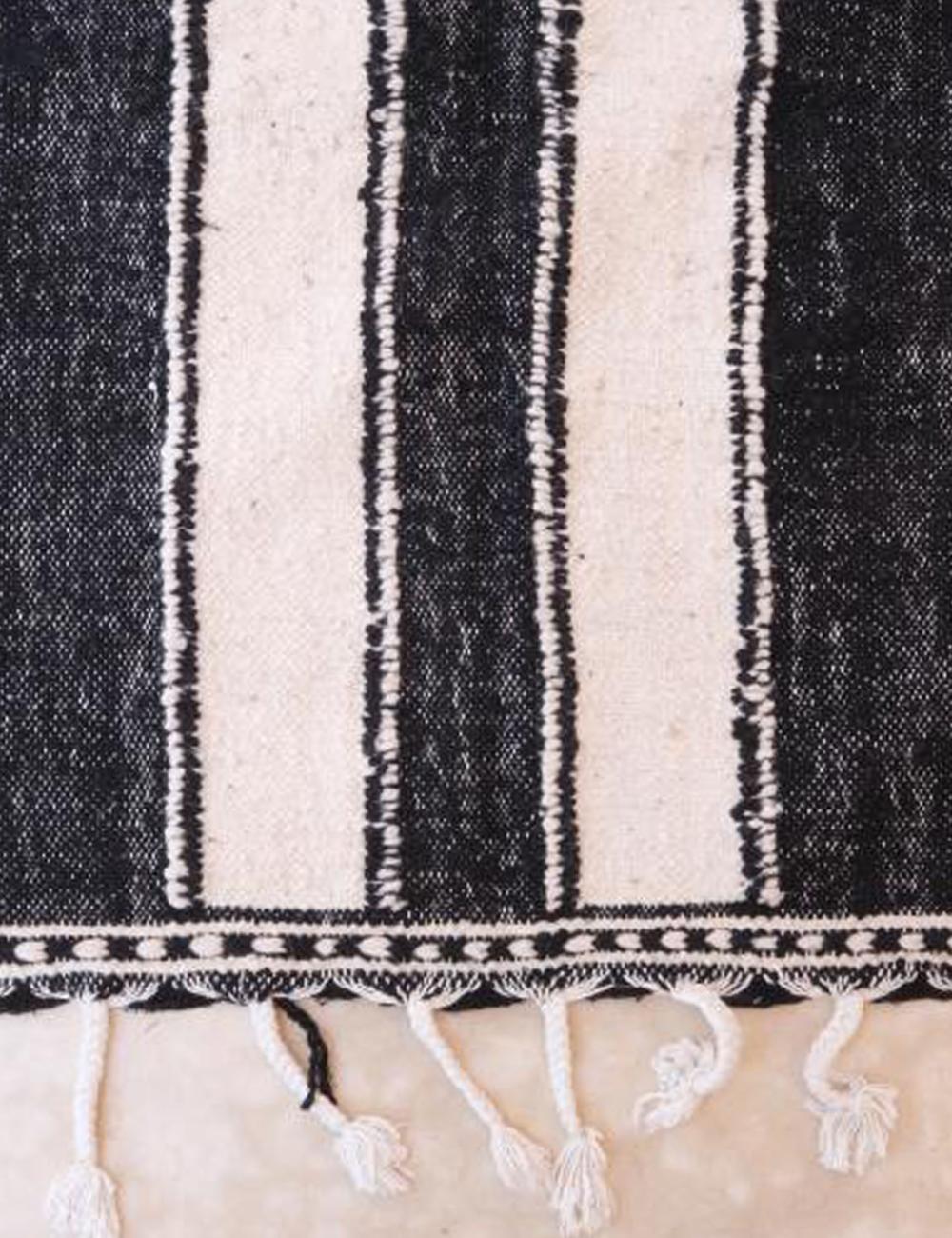 Black and White Custom Moroccan Kilim Rug - Forma 31