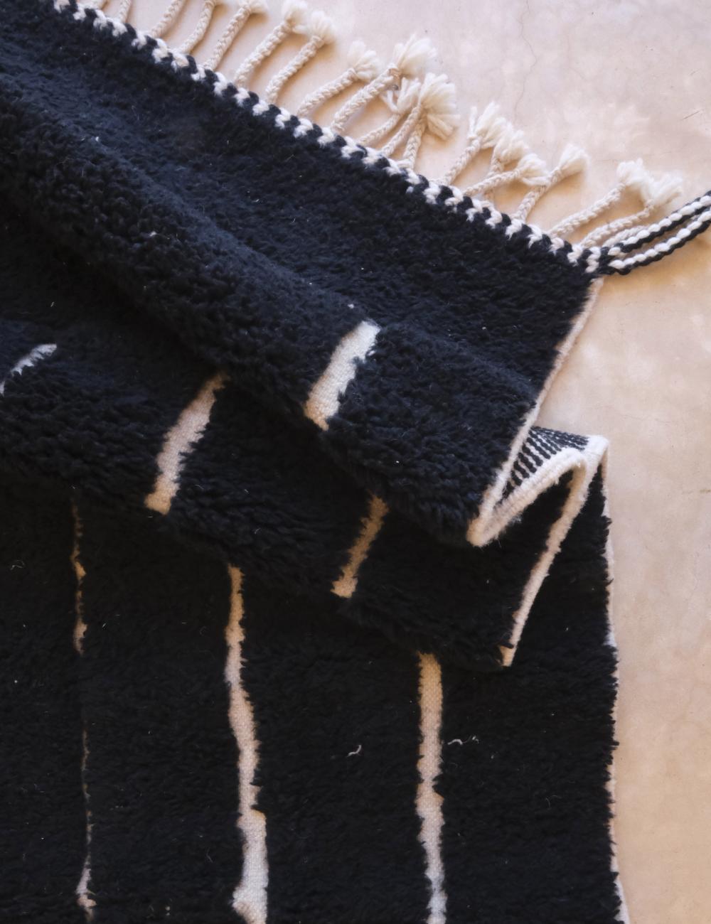 Black Moroccan Custom Rug - Echoes Of Love 28