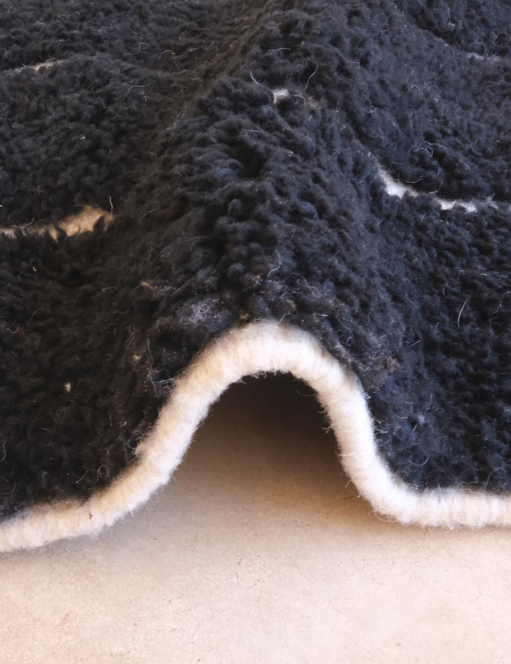 Black Moroccan Custom Rug - Echoes Of Love 28