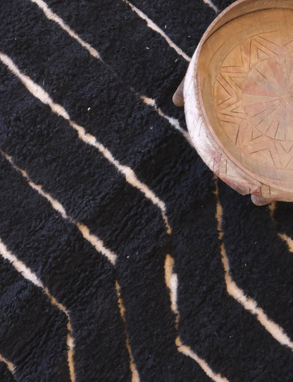 Black Moroccan Custom Rug - Echoes Of Love 28