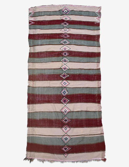 Embroidered Berber Blanket 8.9 x 3.9 ft / 268 x 116 cm