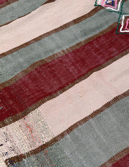 Embroidered Berber Blanket 8.9 x 3.9 ft / 268 x 116 cm