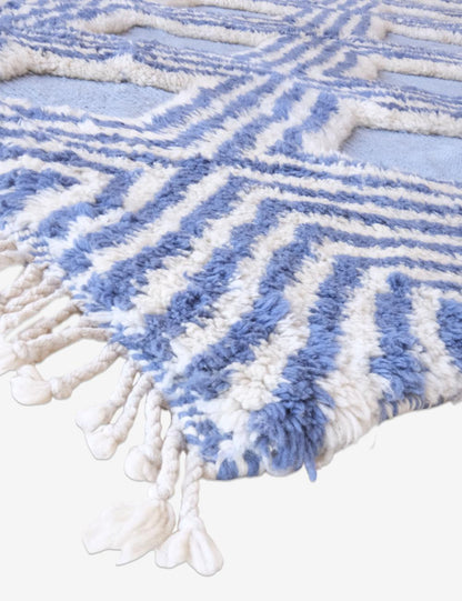 Blue Beni Mrirt Moroccan Custom Rug - Forma 86