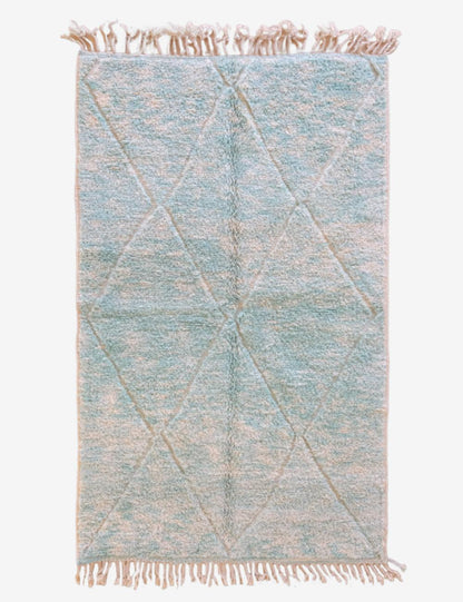 Blue Contemporary Moroccan Rug - Beni Ourain 15