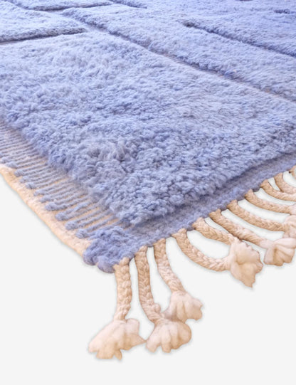 Custom Powder Blue Moroccan Rug - Forma 60