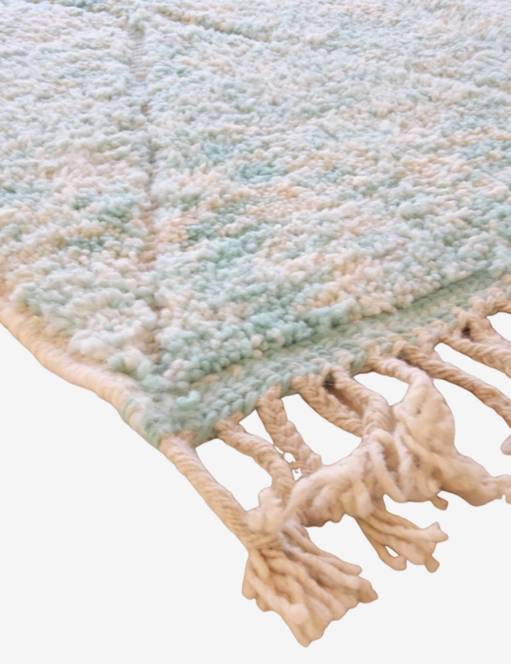 Blue Contemporary Moroccan Rug 7.8 x 4.7 ft / 238 x 145 cm