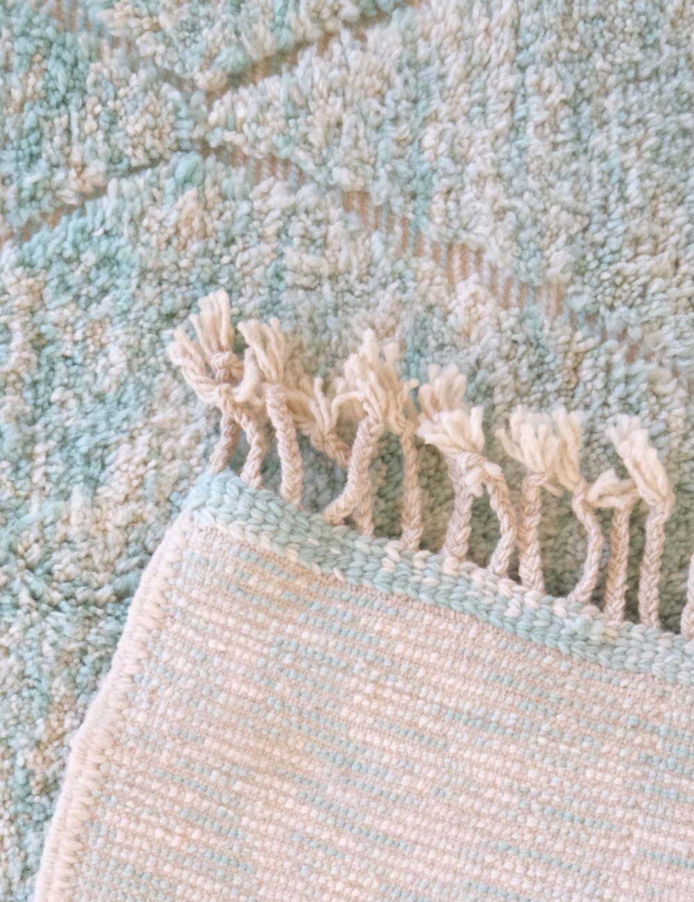 Blue Contemporary Moroccan Rug 7.8 x 4.7 ft / 238 x 145 cm