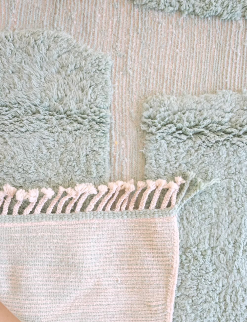 Custom Sage Green Textured Moroccan Rug - Forma 80