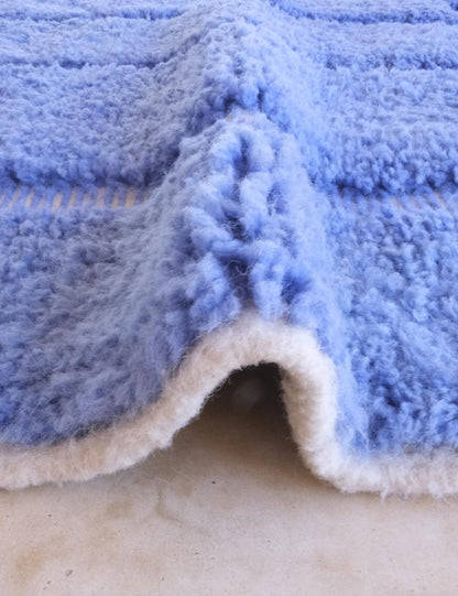 Custom Powder Blue Moroccan Rug - Forma 60