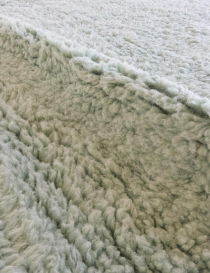 Custom Sage Green Textured Moroccan Rug - Forma 80