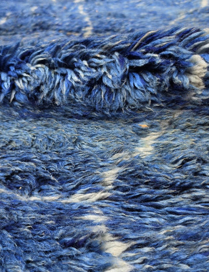 Blue Moroccan Beni MRirt Rug 13.5 x 10.1 ft / 410 x 310 cm