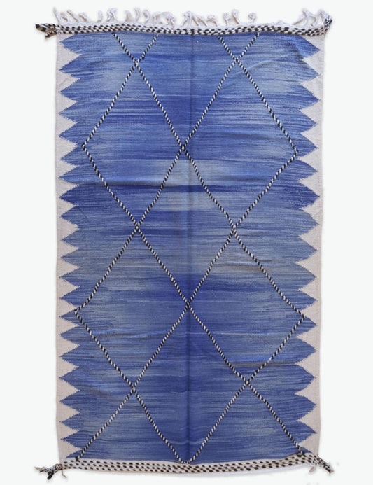 Contemporary Moroccan Flatweave Rug 10.9 x 6.3 ft / 332 x 192 cm