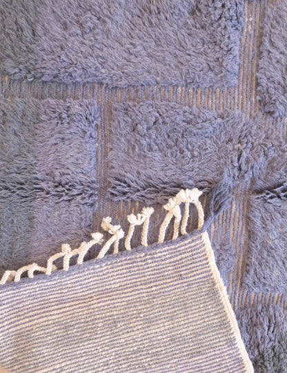 Custom Blue Textured Moroccan Rug - Forma 66