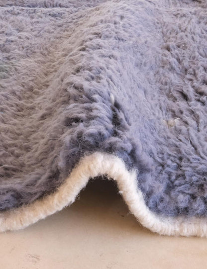 Custom Blue Textured Moroccan Rug - Forma 66