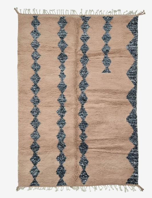 Blush Beige Moroccan Rug 10.1 x 6.4 ft / 309 x 197 cm
