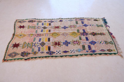 Moroccan Berber Wool Rug 8.3 x 3.8 ft / 252 x 118 cm - Surcoma
