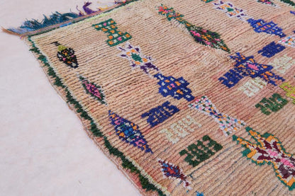 Moroccan Berber Wool Rug 8.3 x 3.8 ft / 252 x 118 cm - Surcoma