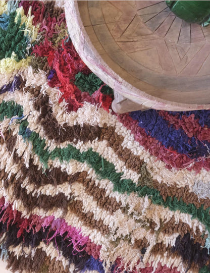 Boho Moroccan Rug 5.5 x 2.9 ft / 168 x 91 cm - Surcoma