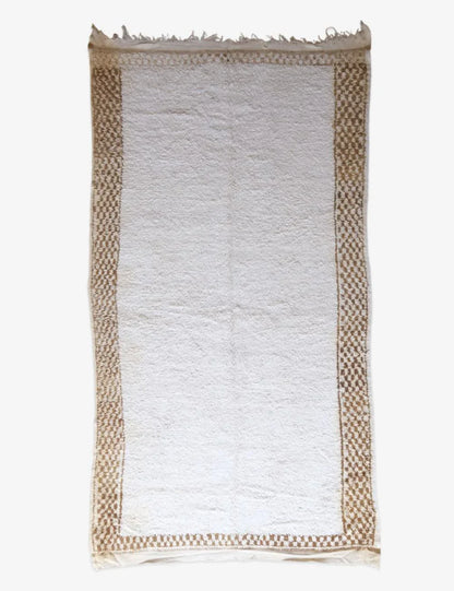 Bordered Wool Moroccan Rug 10.4 x 5.3 ft / 318 x 163 cm - Surcoma