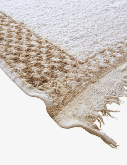 Bordered Wool Moroccan Rug 10.4 x 5.3 ft / 318 x 163 cm - Surcoma