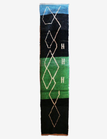 Narrow Moroccan Rug 11.4 x 2.4 ft / 346 x 76 cm