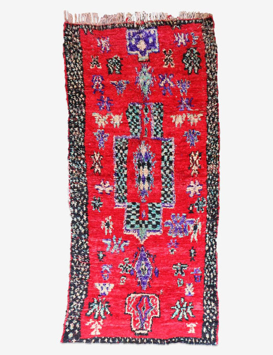 Vibrant Tribal Moroccan Rug 10.4 x 4.8 ft / 318 x 147 cm