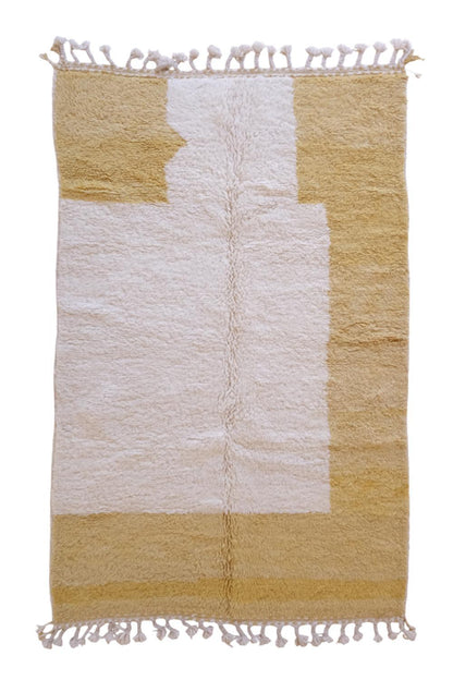 Moroccan Yellow Modern Rug 8.5 x 5.3 ft / 259 x 163 cm - Surcoma