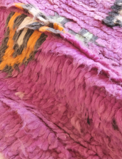 Purple Handwoven Berber Wool Rug 9.9 x 6.5 ft / 303 x 200 cm - Surcoma