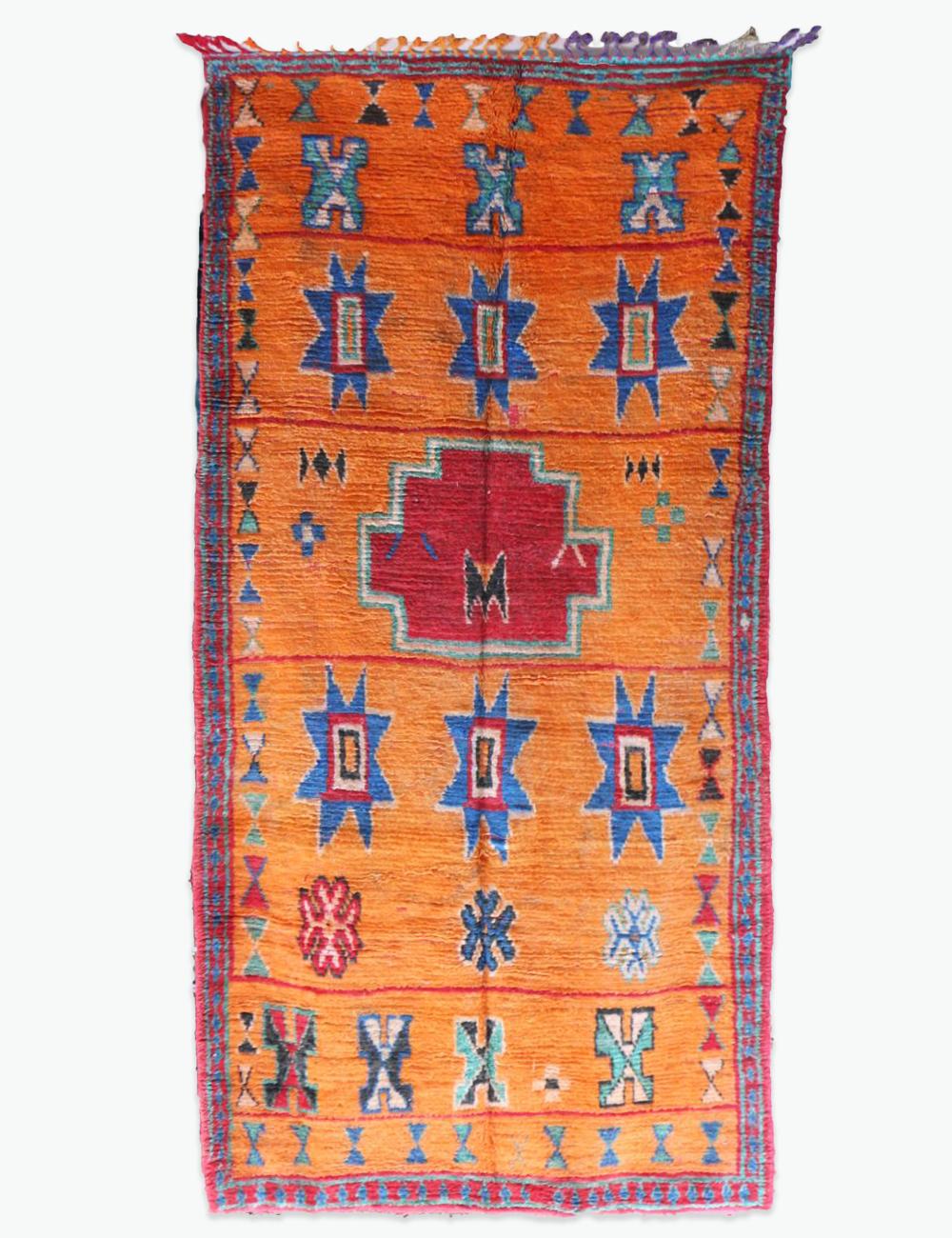 Orange Moroccan Rug 10.8 x 5.5 ft / 330 x 168 cm