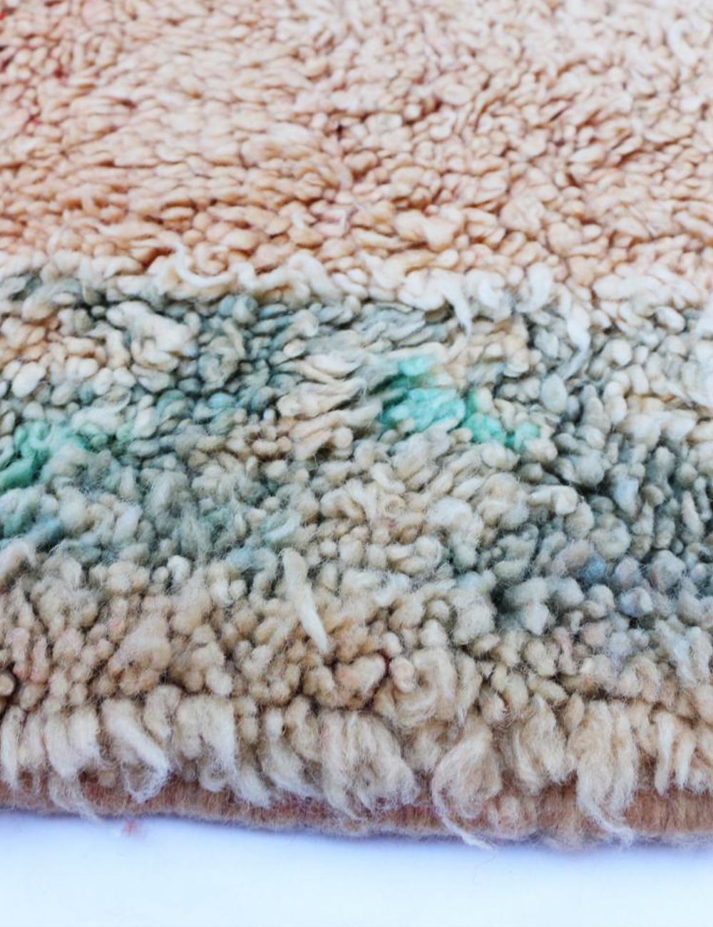 Handwoven Berber Wool Rug with Animal Motifs 10.2 x 6.8 ft / 310 x 208 cm