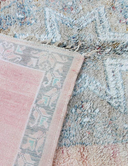 Handwoven Berber Wool Rug with Animal Motifs 10.2 x 6.8 ft / 310 x 208 cm